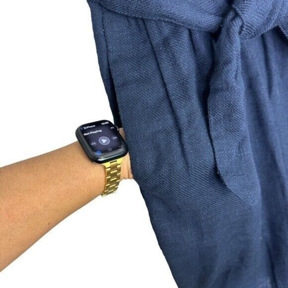 LOFT Outlet Navy Blue Jumper Dress Pockets Sz 2 NEW - Picture 12 of 14